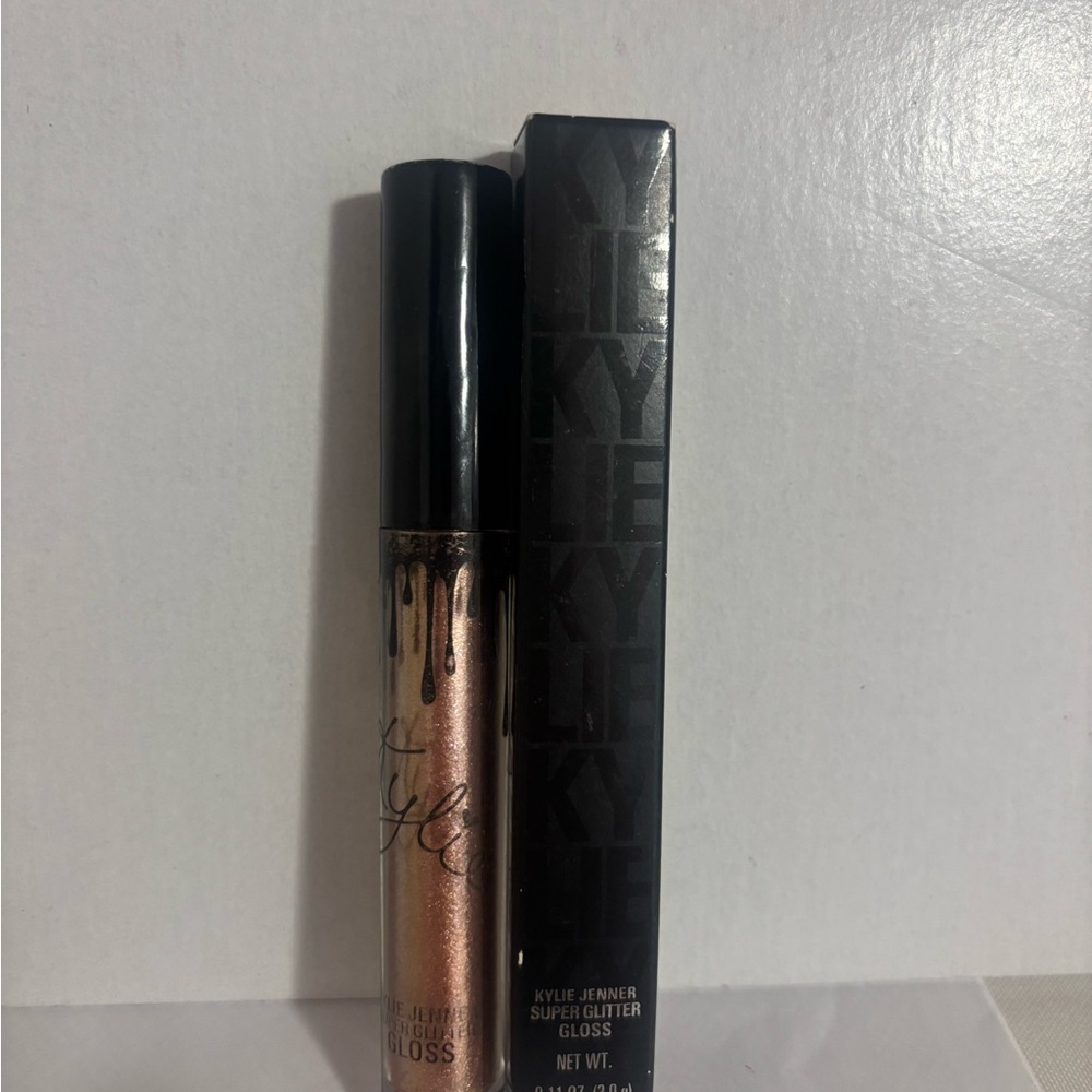 Kylie Cosmetics Super Glitter Gloss Glitz — Rose Bronze Sparkle